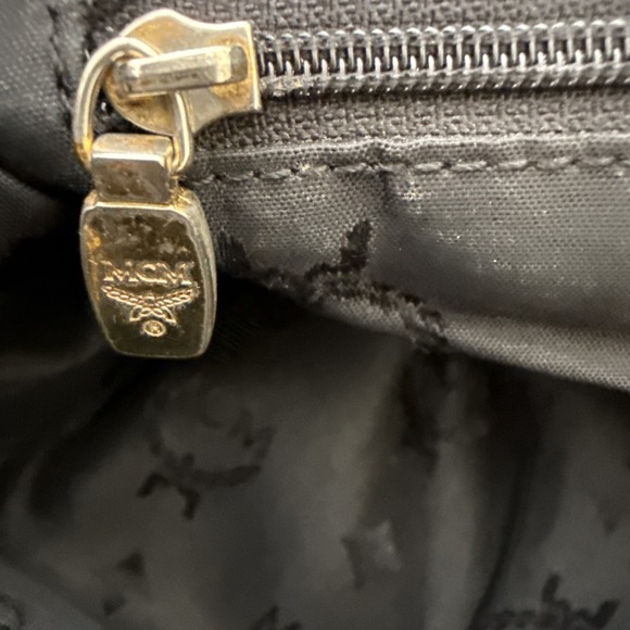 MCM Vintage Black Leather Drawstring Bucket Bag Purse Rare Large Boho‎ Hippie - Picture 16 of 16